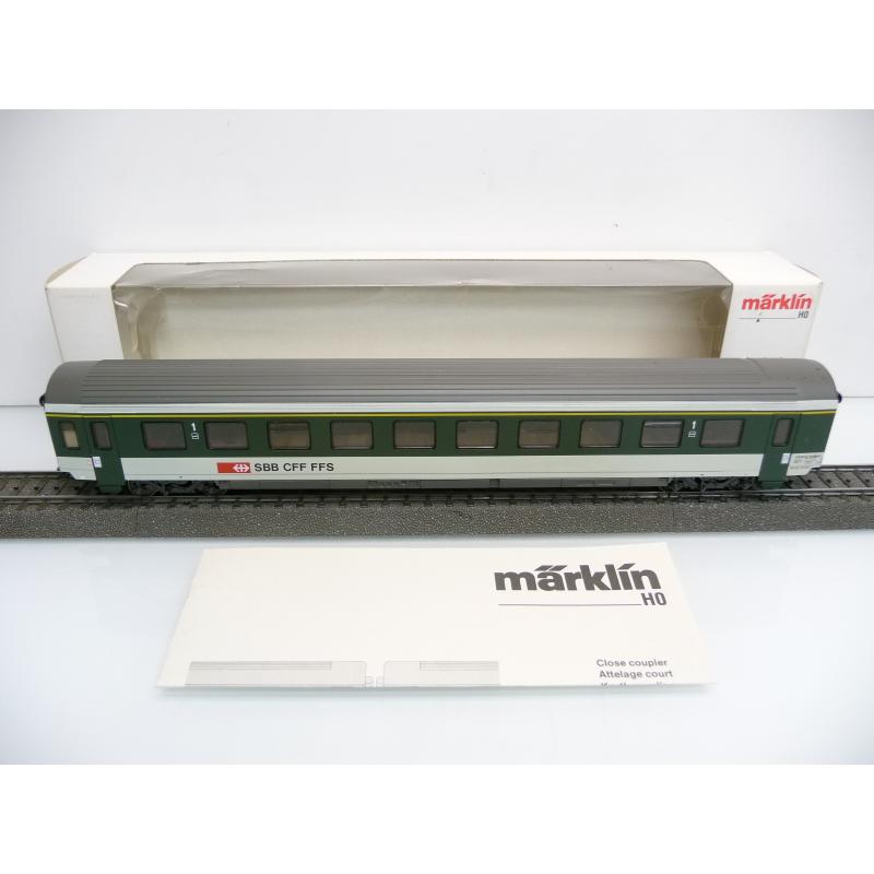 Märklin 4215 H0 D-Zugwagen 1. Klasse der SBB grün/hellgrau Epoche IV - TOP in OVP