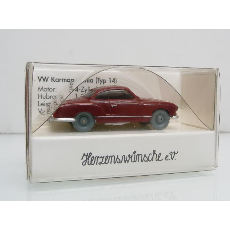 Wiking H0 VW Karmann Ghia Typ 14 rubinrot Herzenswünsche e.V. muensterclassics