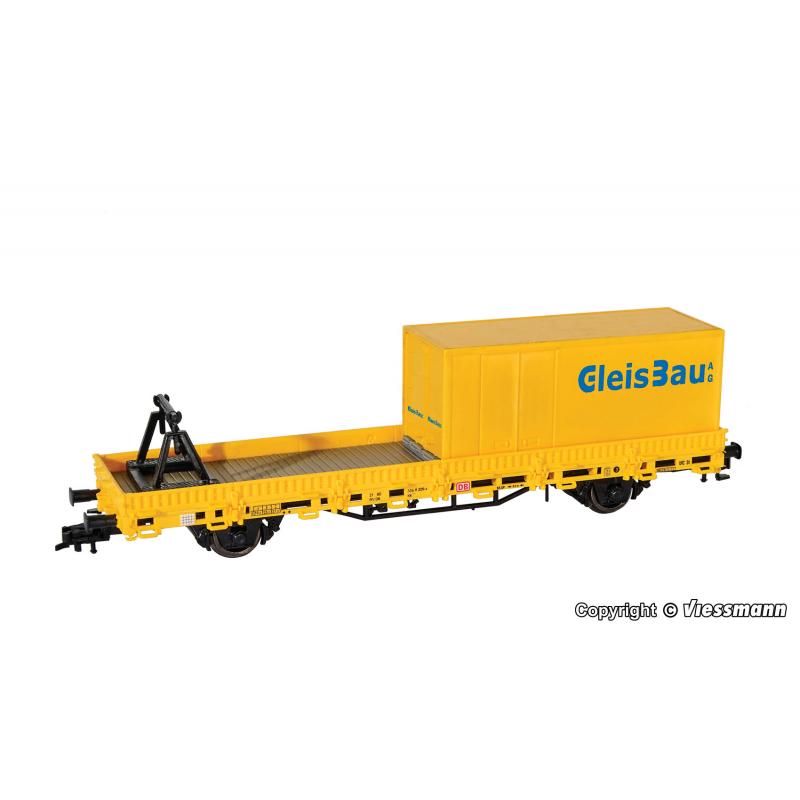 Kibri 26264 H0 Schutzwagen mit Auflage für MFS 100 und Container GleisBau NEU