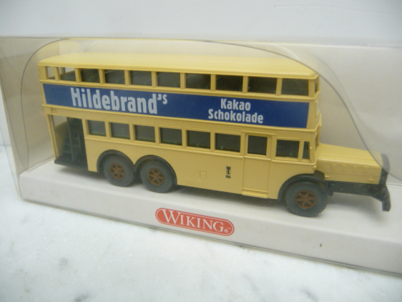 873 03 27 MB D 38 Doppeldecker-Bus Hildebrands Wiking 1:87