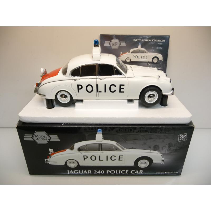 Model-Icons 999001 1:18 Jaguar 240 Staffordshire POLICE 1967 weiß  fast wie Neu in OVP