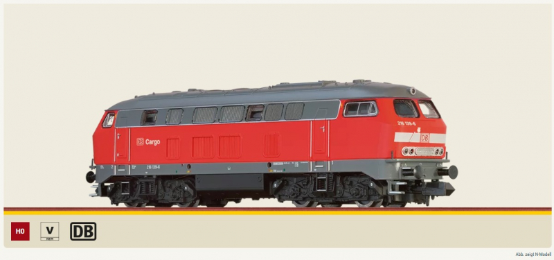 Brawa 41170 H0 Diesellok BR 216 rot der DB Cargo Epoche V 2L= DCC Digital EXTRA