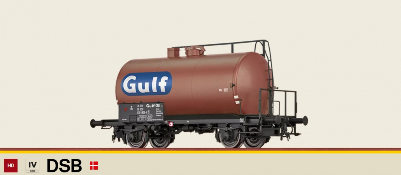 Brawa 50018 H0 Leichtbaukesselwagen Uerdingen Z [P] Gulf der DSB Epoche IV - NEU