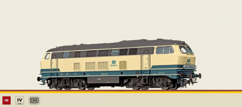 Brawa 41166 H0 Diesellok BR 216 der DB Epoche IV blau/beige DC DIGITAL EXTRA NEU