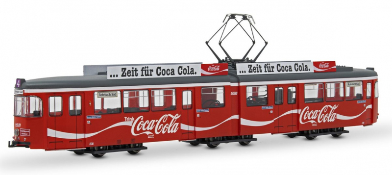 Rivarossi HR2861HM H0 Straßenbahn Duewag GT6 Coca Cola Ep. IV-V DCC Digital