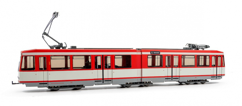Rivarossi H0 HR2945HM Straßenbahn Duewag Typ M6 Nürnberg rot/weiß Ep. IV-V DCC Digital