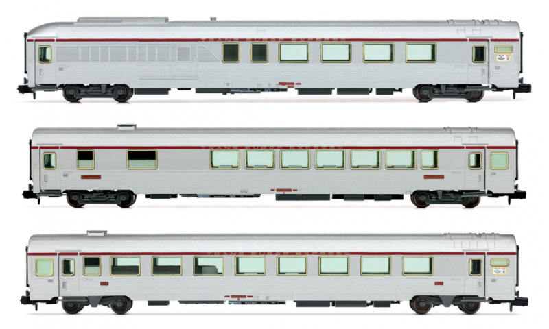 Arnold HN4444 N 3-teiliges TEE Reisezug-Set Ruhr - Paris silber Epoche IV NEU