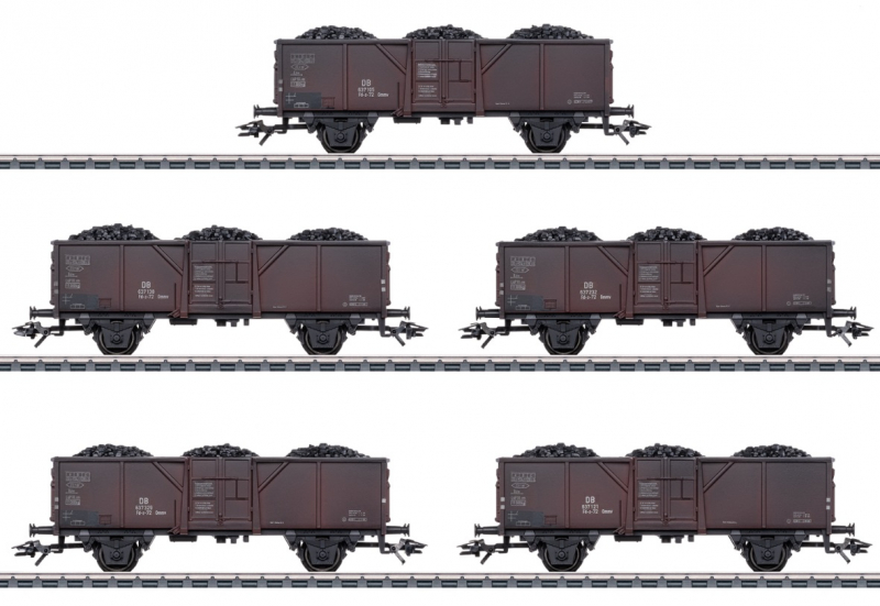 Märklin 44311 H0 Güterwagen-Set 5-teilig Fd-z-72 Ommv mit Beladung / gealtert