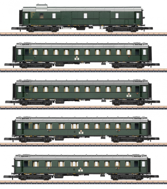 Märklin 87620 Spur Z Schnellzugwagen-Set der Einheitsbauart 1928 bis 1930 der DB Epoche III