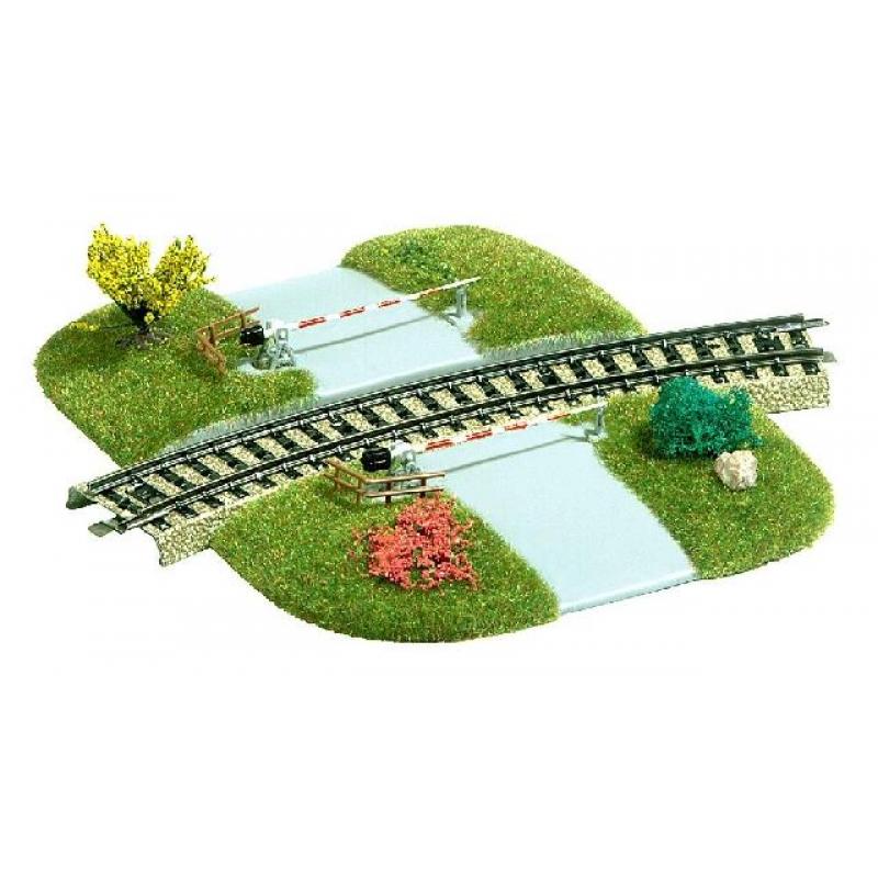Busch 3209 H0 Bahnübergang für gebogene Gleise