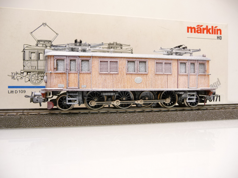 Märklin 3171 H0 Elektrolok Litt D 109 der SJ Holzlok snöbelagd TOP in OVP