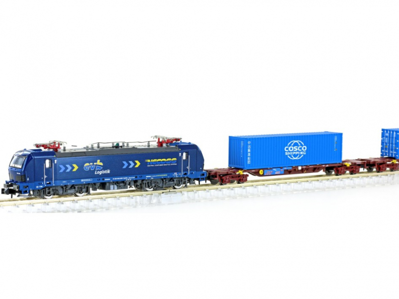 Lemke Collection LC96004 N Containerzugset EVB Smartron 192 005 + 2 Containerwagen Ep. VI