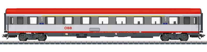 Märklin 42732 H0 Reisezugwagen Ampz der ÖBB grau/rot Ep. VI NEU