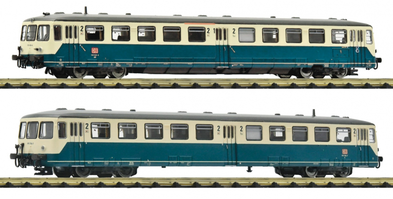 Fleischmann 740102 N Akkutriebwagen BR 515 mit Steuerwagen blau/beige DB AG Epoche V NEUWARE