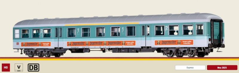 Brawa 46682 Nahverkehrswagen ABn417 „Jägermeister“ der DB AG ex. Silberling Epoche V