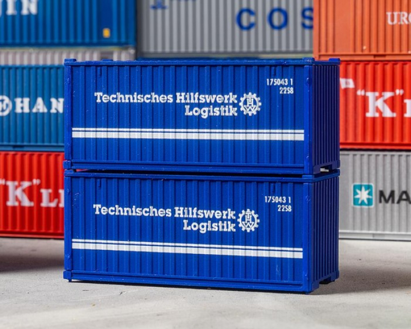 Faller H0 182005 2er Set 20´Container THW NEU 11/2025