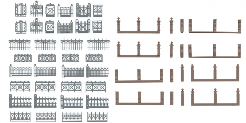 Faller H0 180426 Villenzaun, grau NEU 10/2025