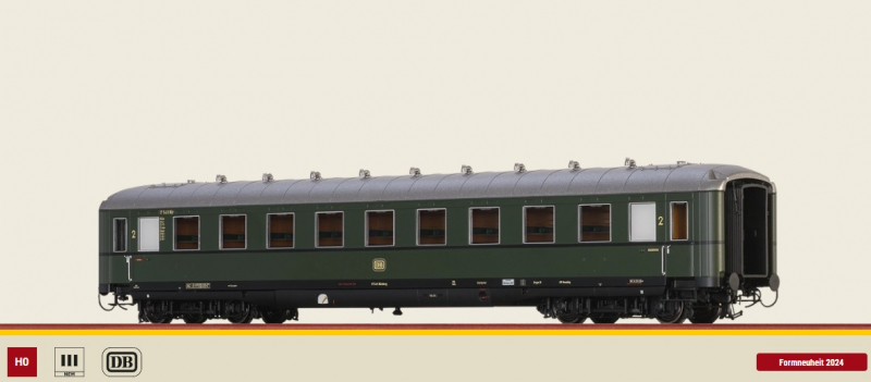 Brawa 51052 H0 Personenwagen B4üe der DB Epoche III mit LED-Innenbeleuchtung - NEU