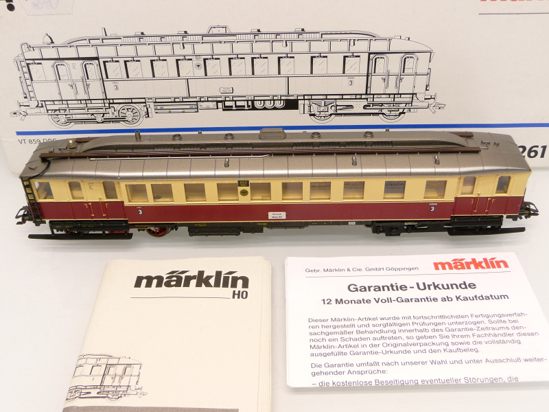 Märklin 34261 H0 Dieseltriebwagen VT 859 der DRG beige / rot Digital  TOP in OVP