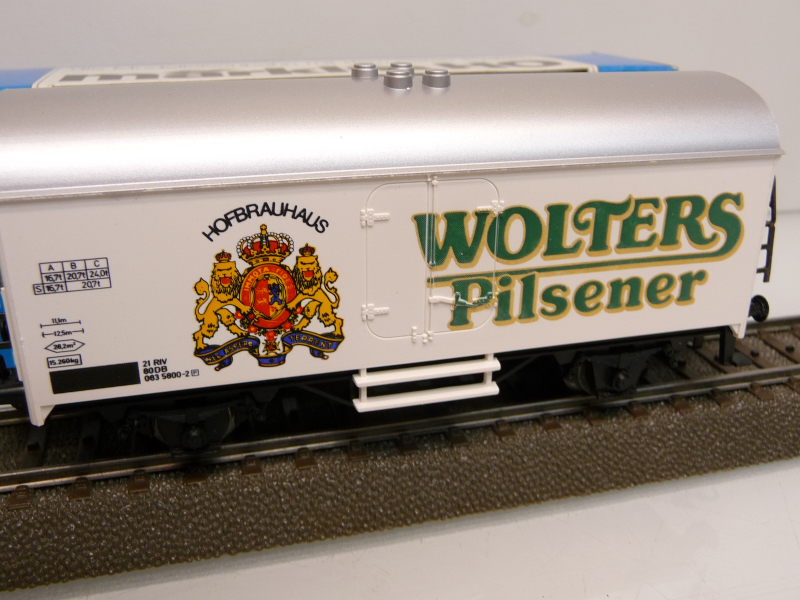 Märklin 4415 H0 Bierwagen Wolters Pilsener weiß DB Epoche IV TOP in OVP
