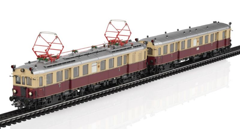 Märklin 39852 H0 Triebwagen elT mit Steuerwagen elS rot/beige der DRG Epoche II NEU