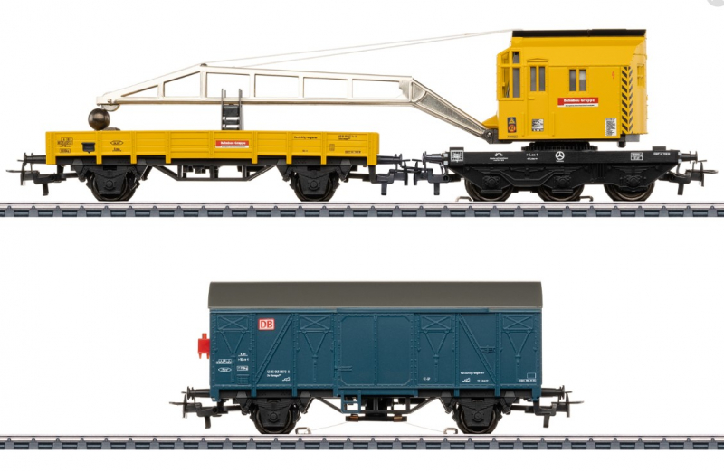 Märklin 46720 H0 Kranwagen-Set mit Digital-Funktionen gelb der DBG Epoche VI NEU