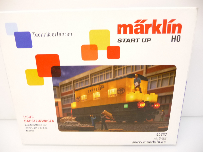 Märklin 44737 H0 Märklin Start up Licht-Bausteinwagen / Postwagen TOP in OVP