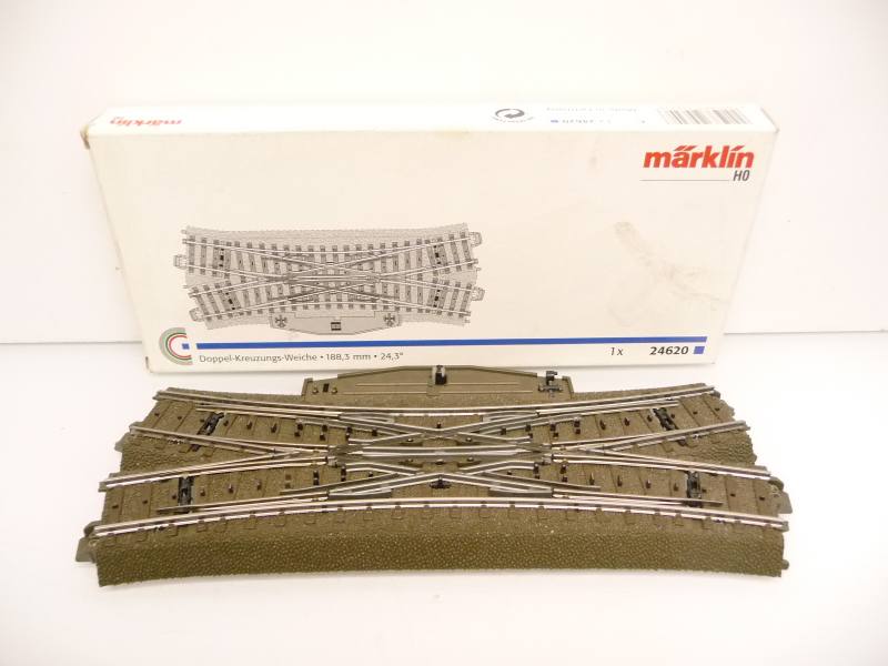 Märklin 24620 H0 Doppel-Kreuzungs-Weiche C-Gleis 188,3mm 24,3 Grad
