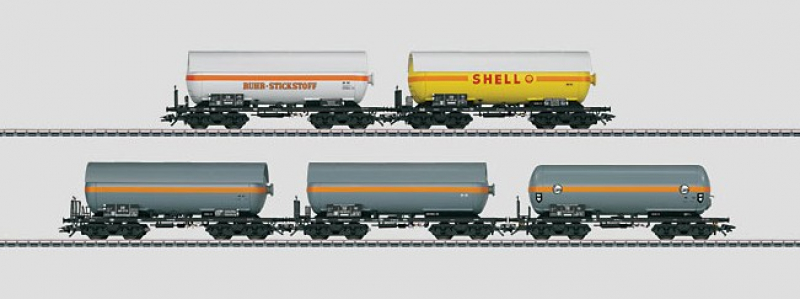 Märklin 46456 H0 Druckgas-Kesselwagen-Set 5-teilig Epoche III TOP in OVP