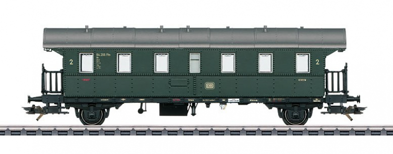 Märklin 43132 H0 Donnerbüchse Bi 2. Klasse der DB grün Epoche III mit LED TOP in OVP