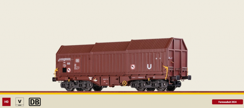 BRAWA 51002 H0 Teleskophaubenwagen Shimmns-u708 der DB AG Epoche V NEU