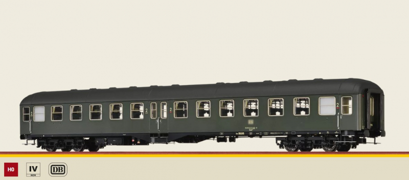 Brawa 58050 H0 Personenwagen Byl421 grün der DB Epoche IV mit LED NEU