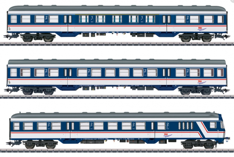 Märklin 43826 H0 Personenwagen-Set TRI mit LED-Innenbeleuchtung Epoche VI NEU