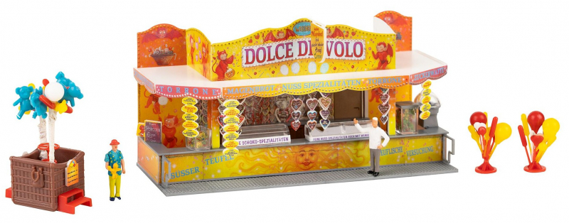 Faller 140474 H0 Süßigkeitenbude und Ballonkünstler ab Epoche V NEU