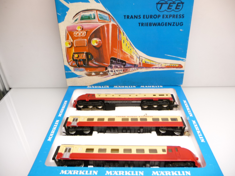 Märklin 3071 H0 TEE-Triebwagenzug RAm 502 der SBB/NS rot/beige TOP in OVP