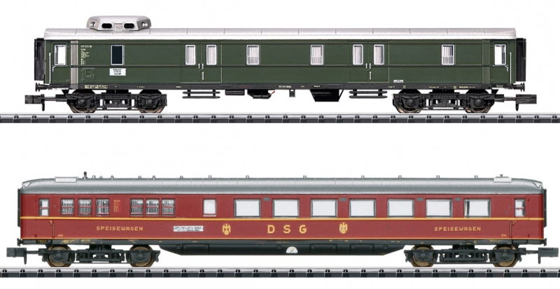 Minitrix 18286 N Schnellzugwagen-Set 1 D 96 der DB Epoche III - NEU