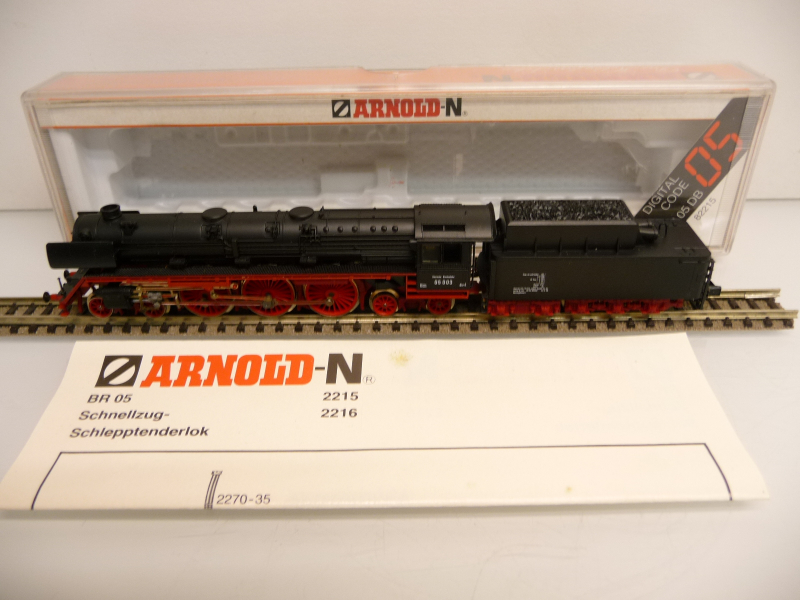 Arnold 82215 N Dampflok BR 05 der DB schwarz Epoche III DCC DIGITAL TOP in OVP
