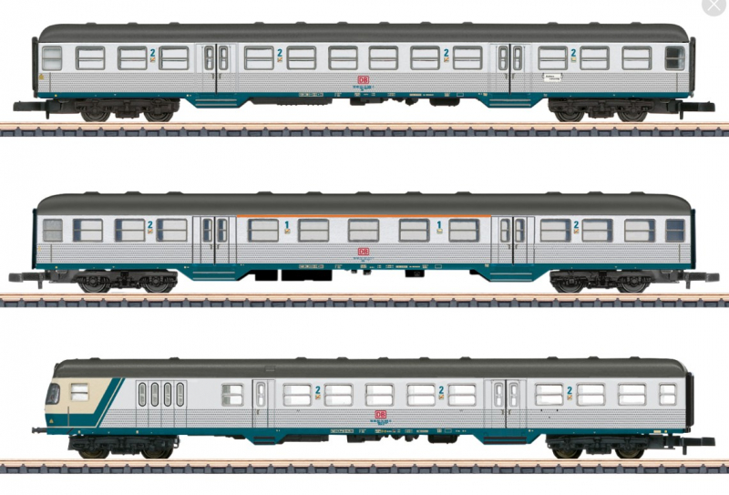 Märklin 87183 Spur Z Personenwagenset Karlsruher Kopf 3-teilig der DB AG Epoche V - NEU
