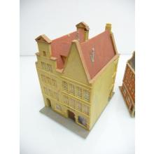 2-piece old house set with two semi-detached houses and shops