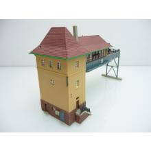 Small N gauge signal box with stair entrance