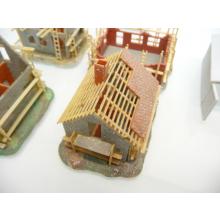 4-piece detailed construction site set and 3 halls for N scale