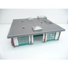 Large garage with flat roof and side entrance - H0