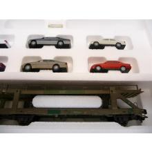 Märklin 47121 H0 Doppel-Autotransportwagen beladen mit 8 Mercedes Modellen TOP in OVP
