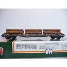 HAG H0 354 flat car of the SBB gas tubes 3-piece 390 1 047-0 Rs with AC wheel sets