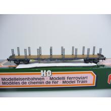 HAG H0 386 Flachwagen mit Rungen der SBB 471 9 070-8 Sps grau mit AC Radsätzen