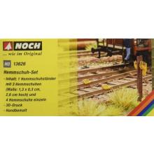 Noch H0 13626 Hemmschuh-Set mit Ständer - 1,3 x 0,3 cm, 2,6cm hoch