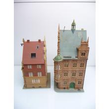 2-piece set with residential houses with corner house - Kibri (West Germany) models