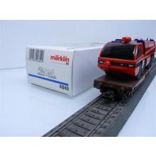 4849 heavy-duty flat car with load from the Geneva Airport Fire Department - Märklin H0