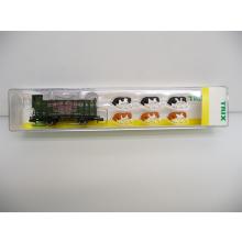 Minitrix 15343 N Viehtransportwagen VOmz mit 6 Kühen TRIX Club 2006