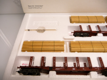 Märklin 4516 H0 Holztransport Wagen Set mit 3 Rungenwagen Snps 719 der DB Echtholz TOP in OVP